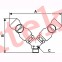 Male thread twin coupler G 3/8 Dimensions