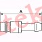 Κούμπωμα ταχυσυνδέσμου για λάστιχο Ø 6 mm Διαστάσεις
